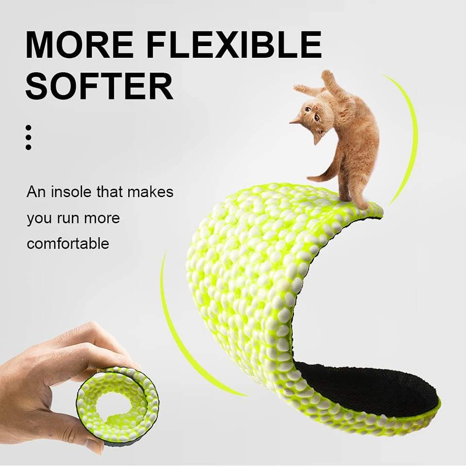 Comfortable Boost Insoles Athletic Insoles For Men Women Shock Absorption Flexible Replacement Elastic Inserts