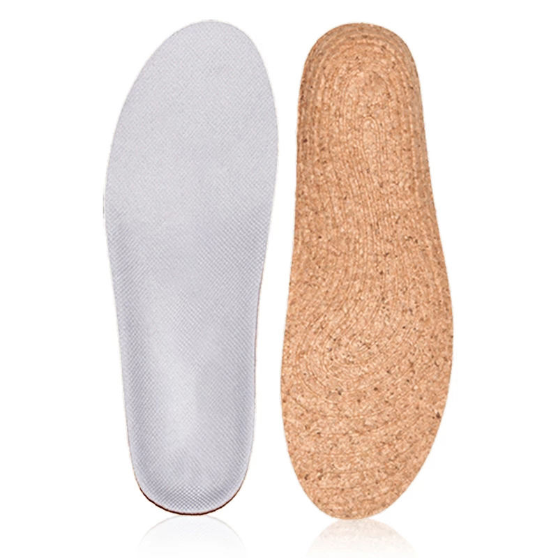 Genius Cork Shoe Insole Orthopedic Insoles for Flat Foot Arch Support Shoes Pad Correct O/X Leg Valgus Insoles Breathable