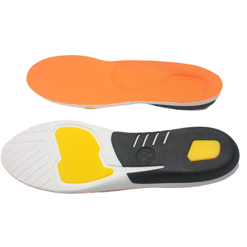 Rigid TPU ankle protect basketball sneaker shoes running sport insoles with shock absorbing gel cushions