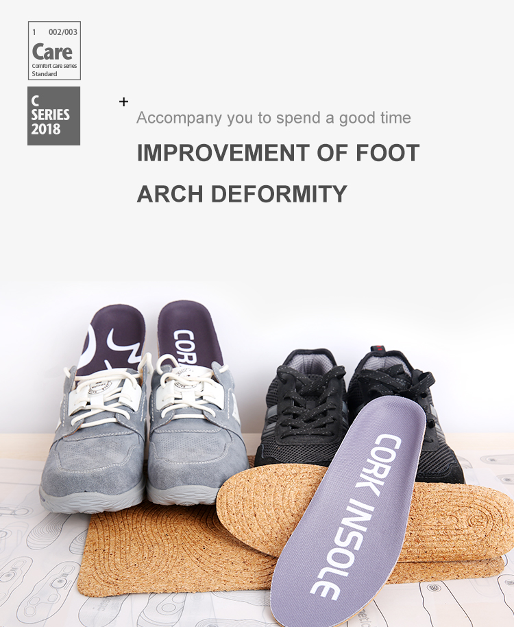 Sole Cork Insoles For Arch Support Foamwell